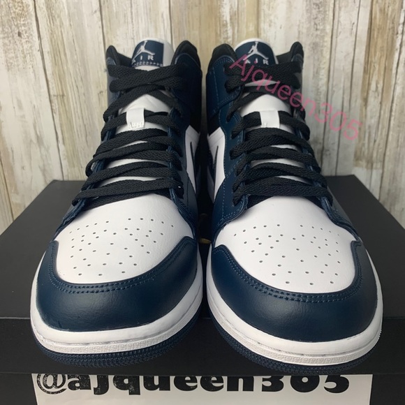 Air Jordan 1 Mid Armory Navy Men's - Picture 4 of 6